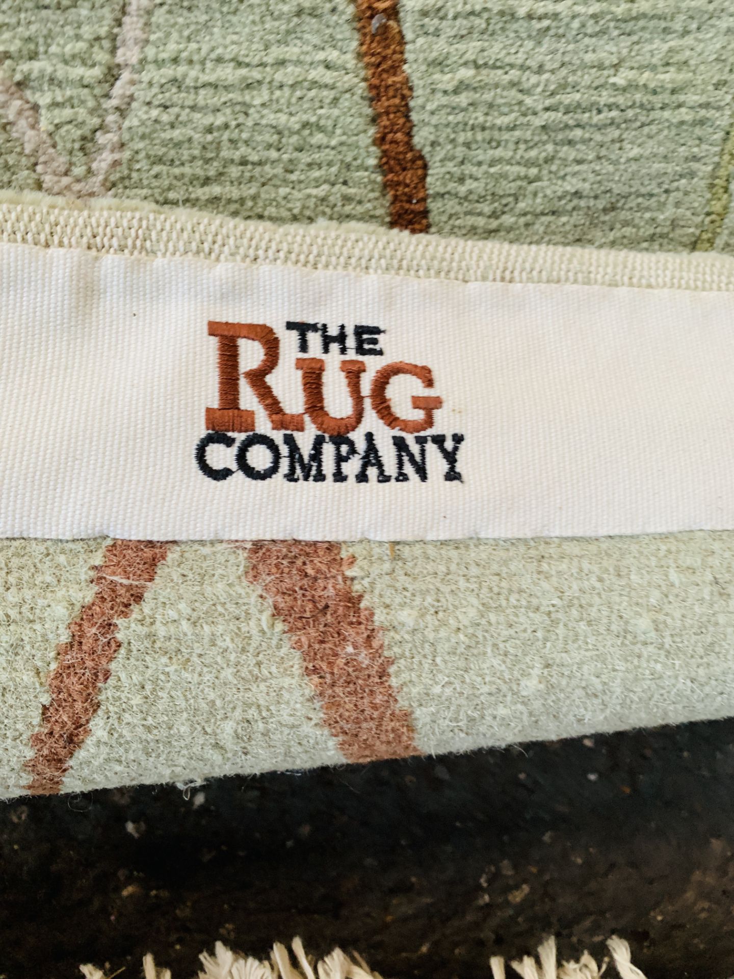 Very long green ground runner by The Rug Company - Image 2 of 4