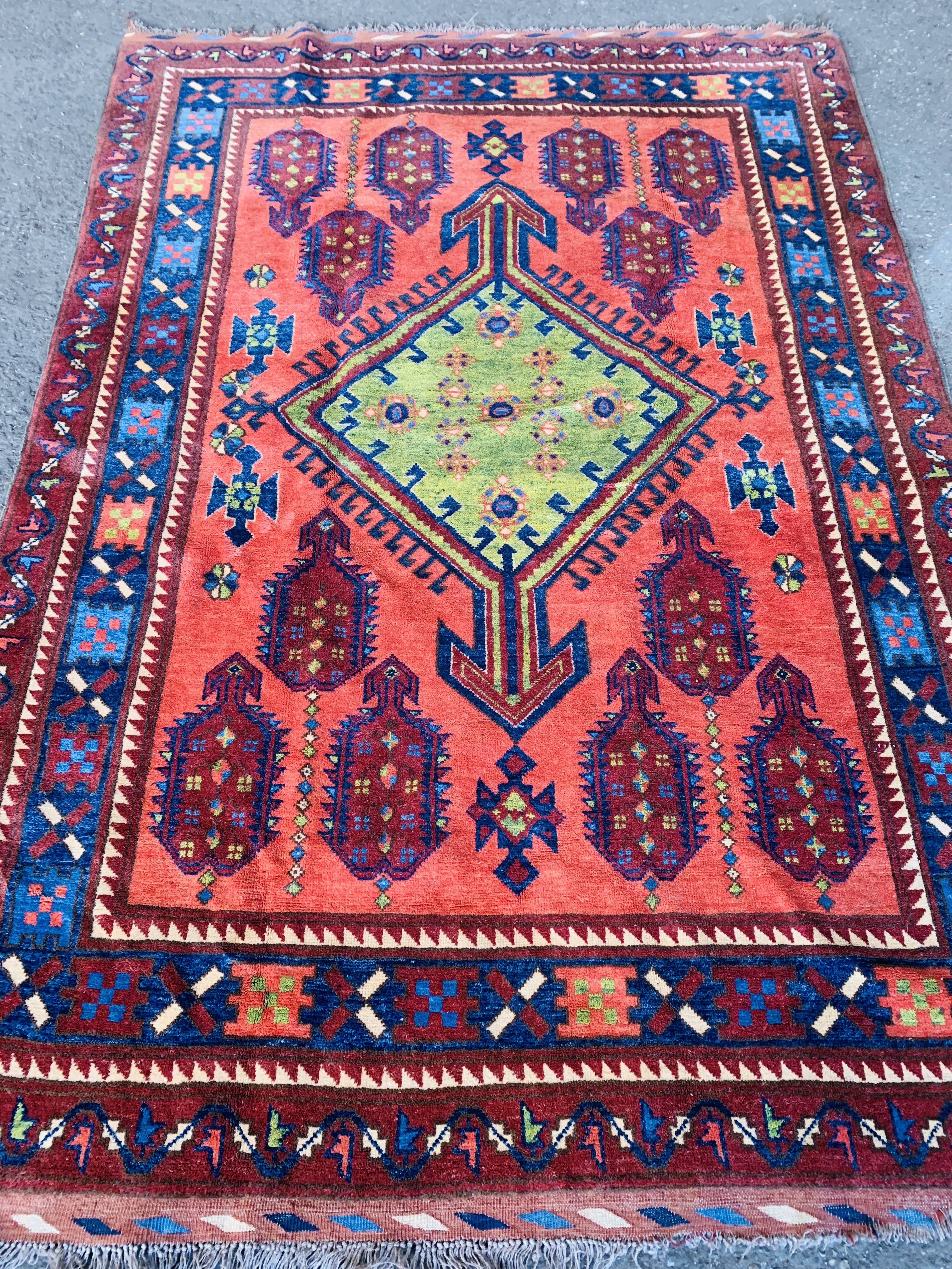 Red ground patterned rug - Image 2 of 4