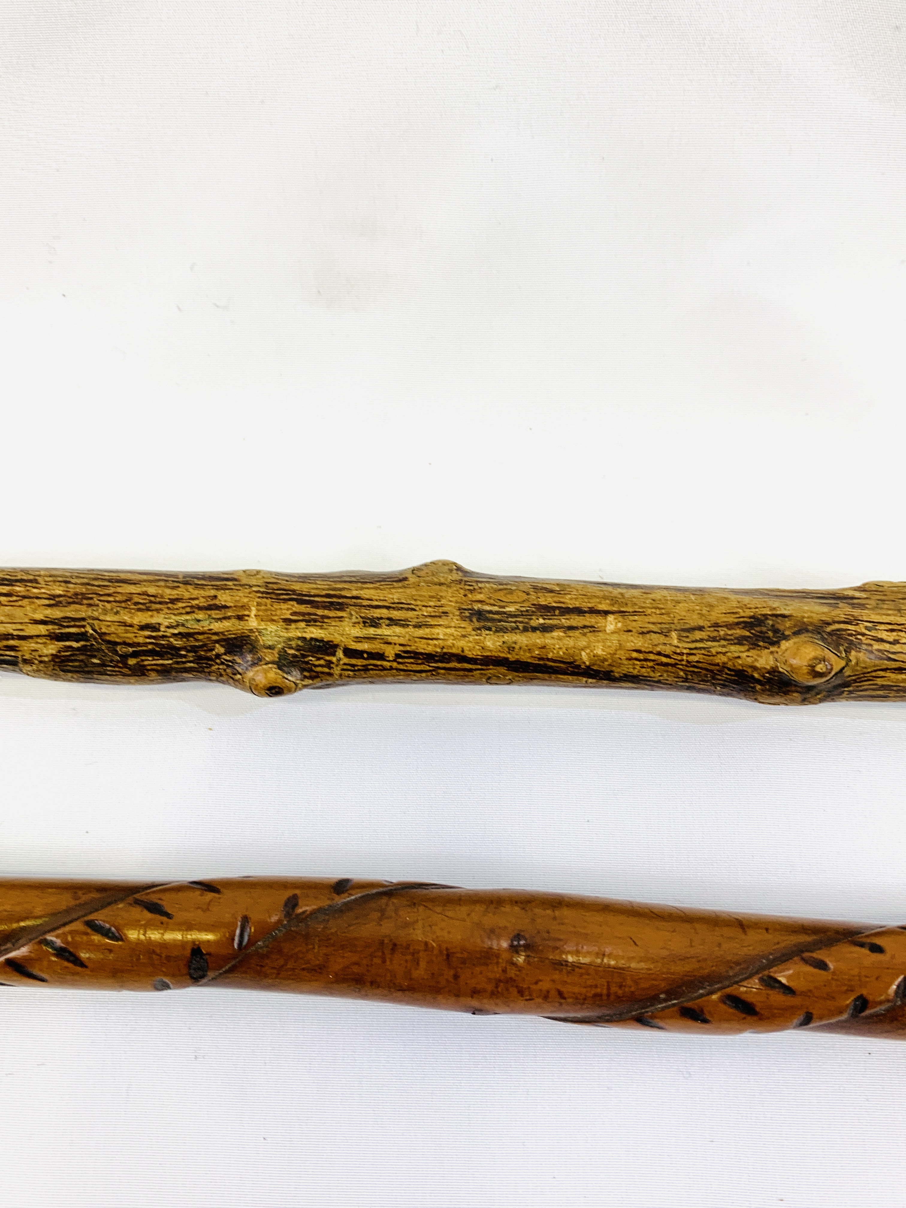 Two wooden walking sticks - Image 4 of 6