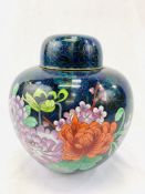 A cloisonne lidded jar