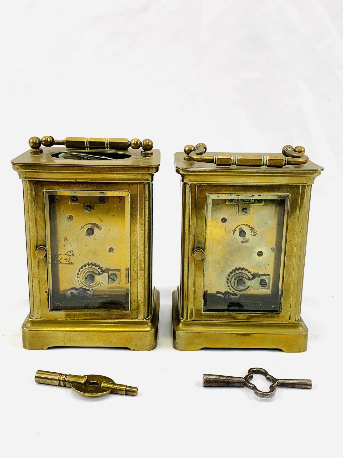 Two brass carriage clocks - Image 4 of 4