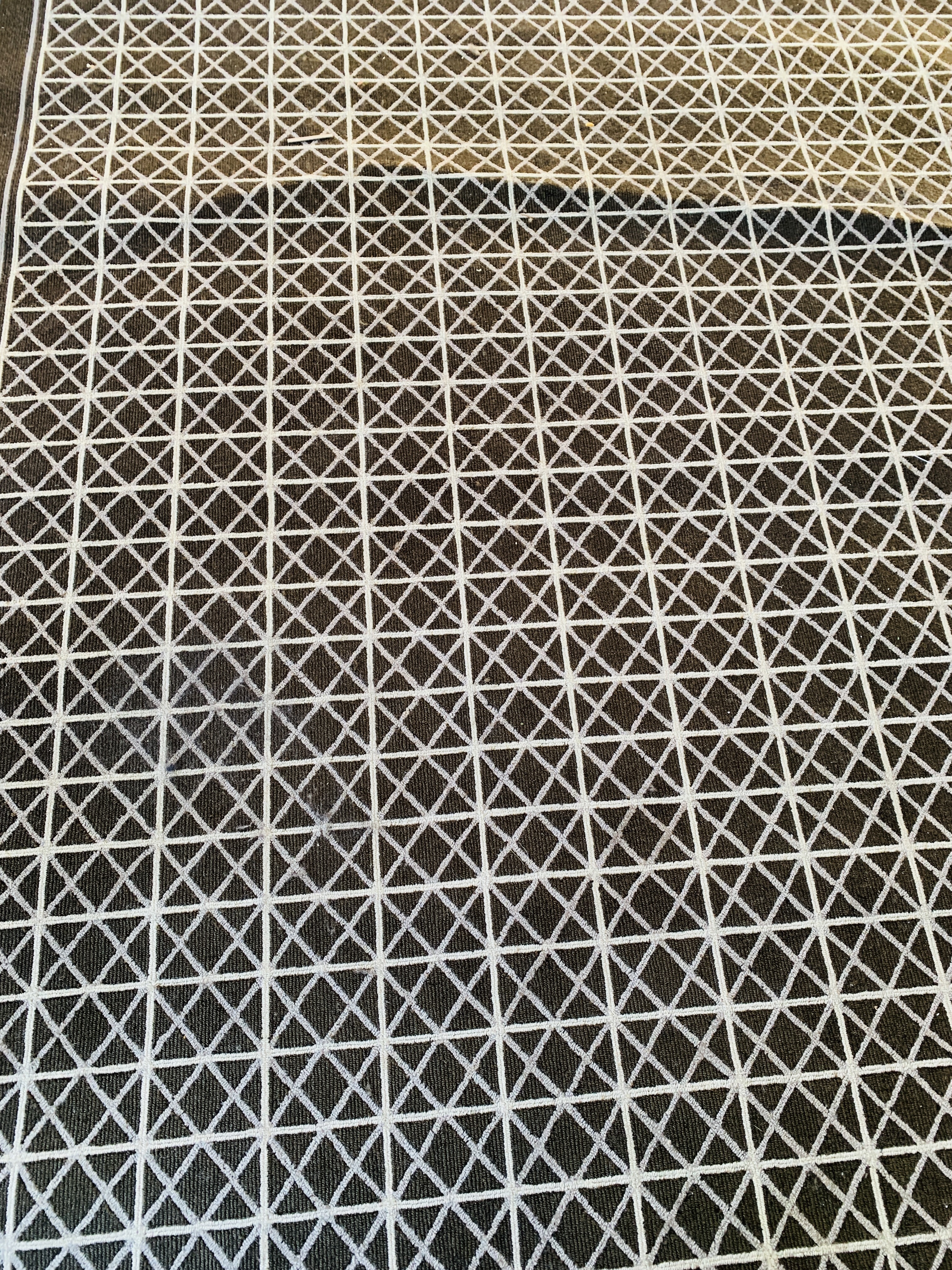 Very large geometric pattern wool carpet,