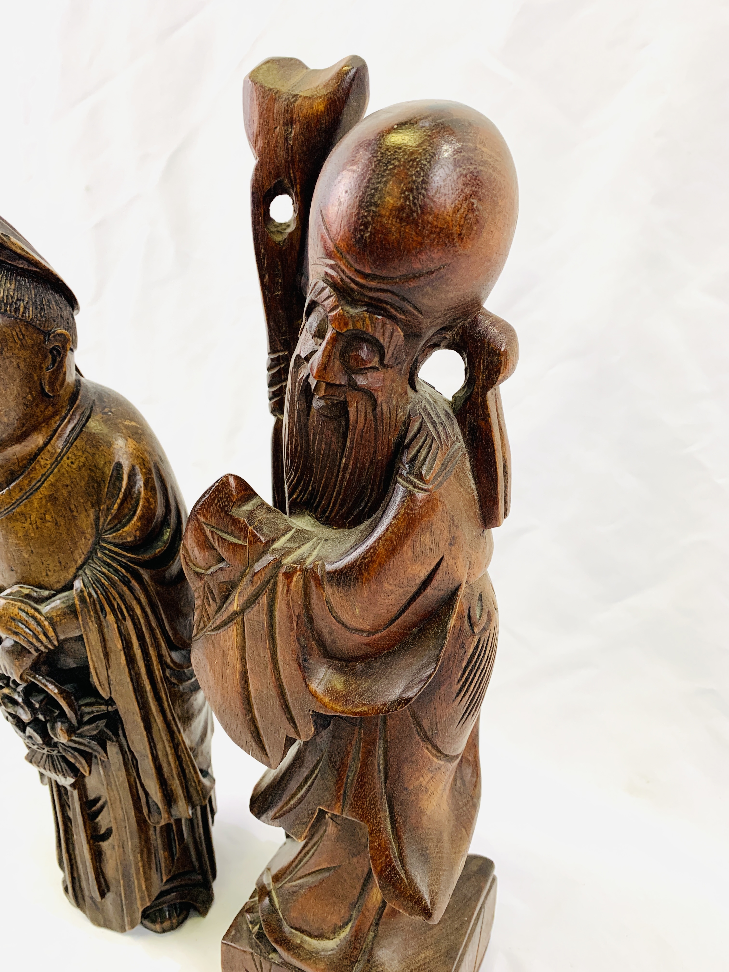 Two carved Oriental figures - Image 2 of 4