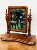 Mahogany frame toilet mirror