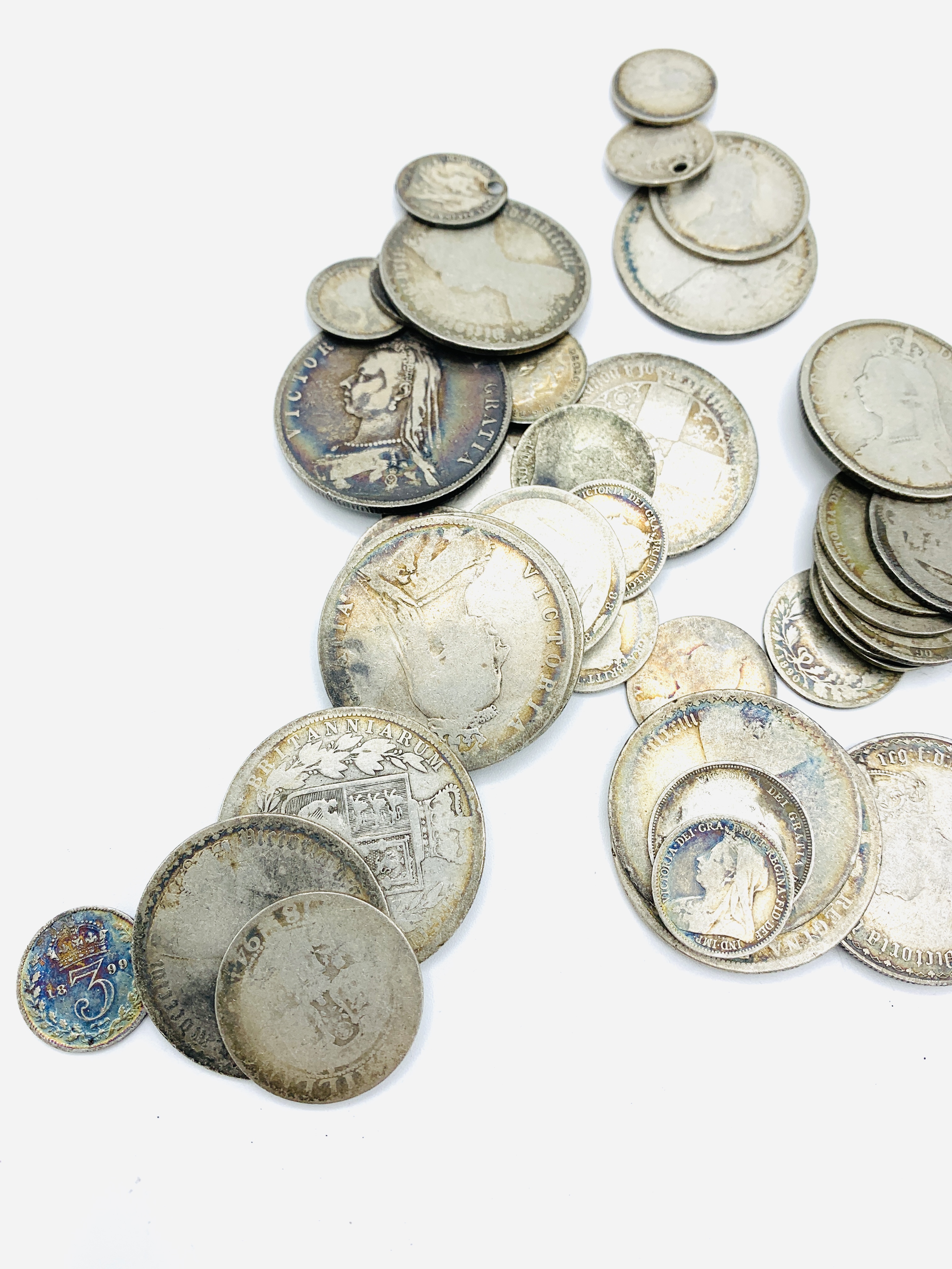 A collection of silver coins - Image 5 of 6