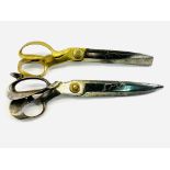 Two pairs of dressmaking scissors, one by Thomas Wilkinson & Son