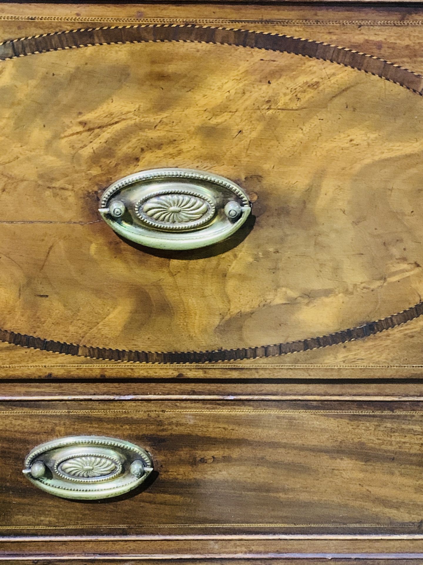 19th century inlaid mahogany secretaire - Image 3 of 6