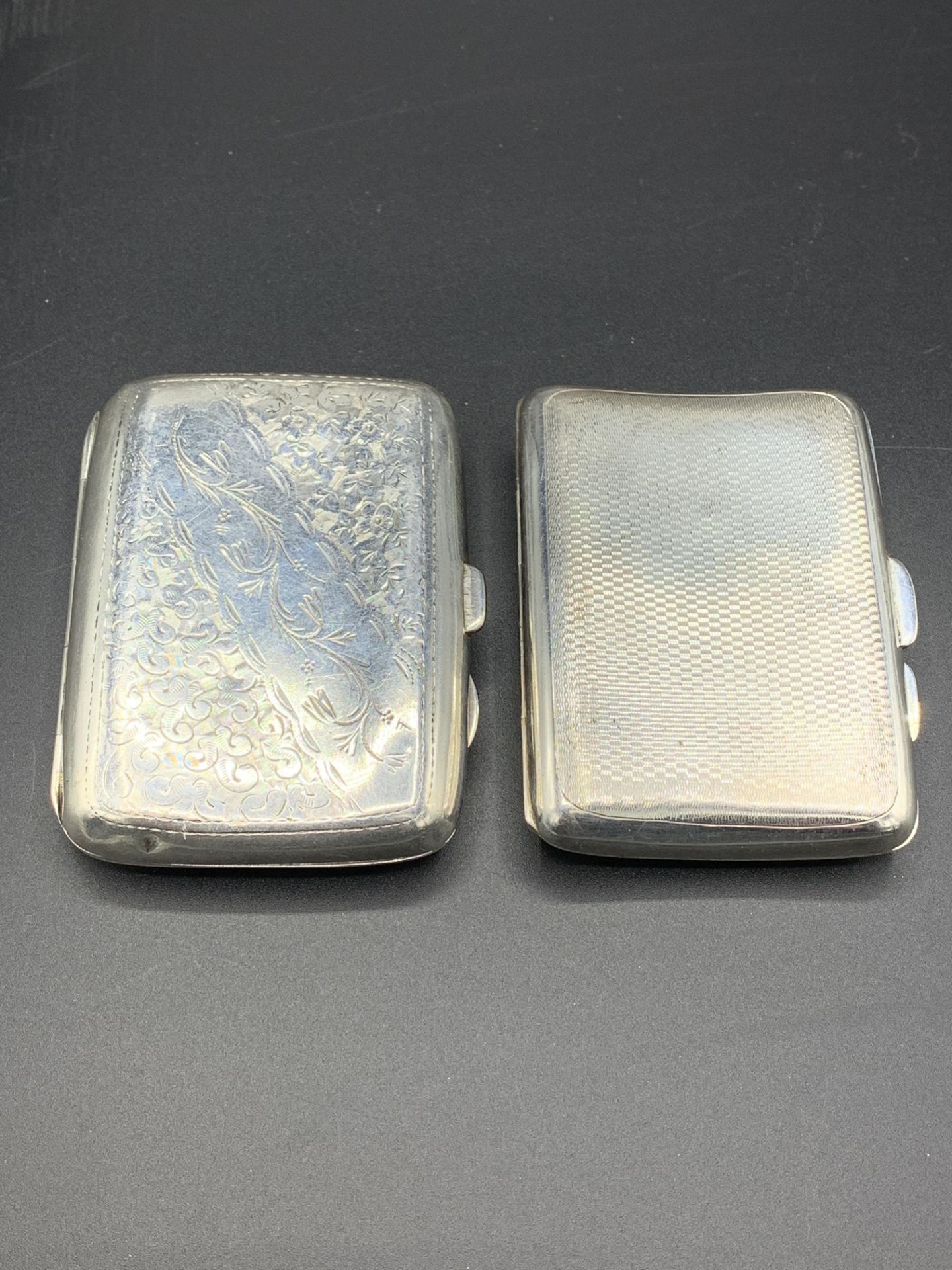 Two small hallmarked silver cigarette cases
