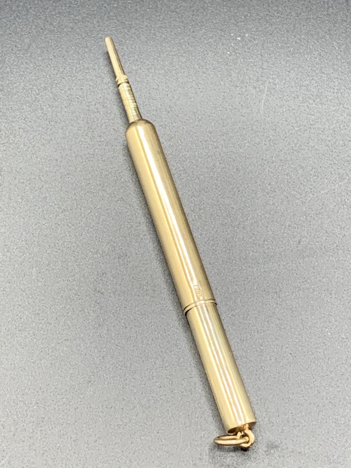 9ct gold telescope pencil - Image 2 of 3
