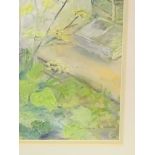 An oil on board of daffodils together with a pastel painting