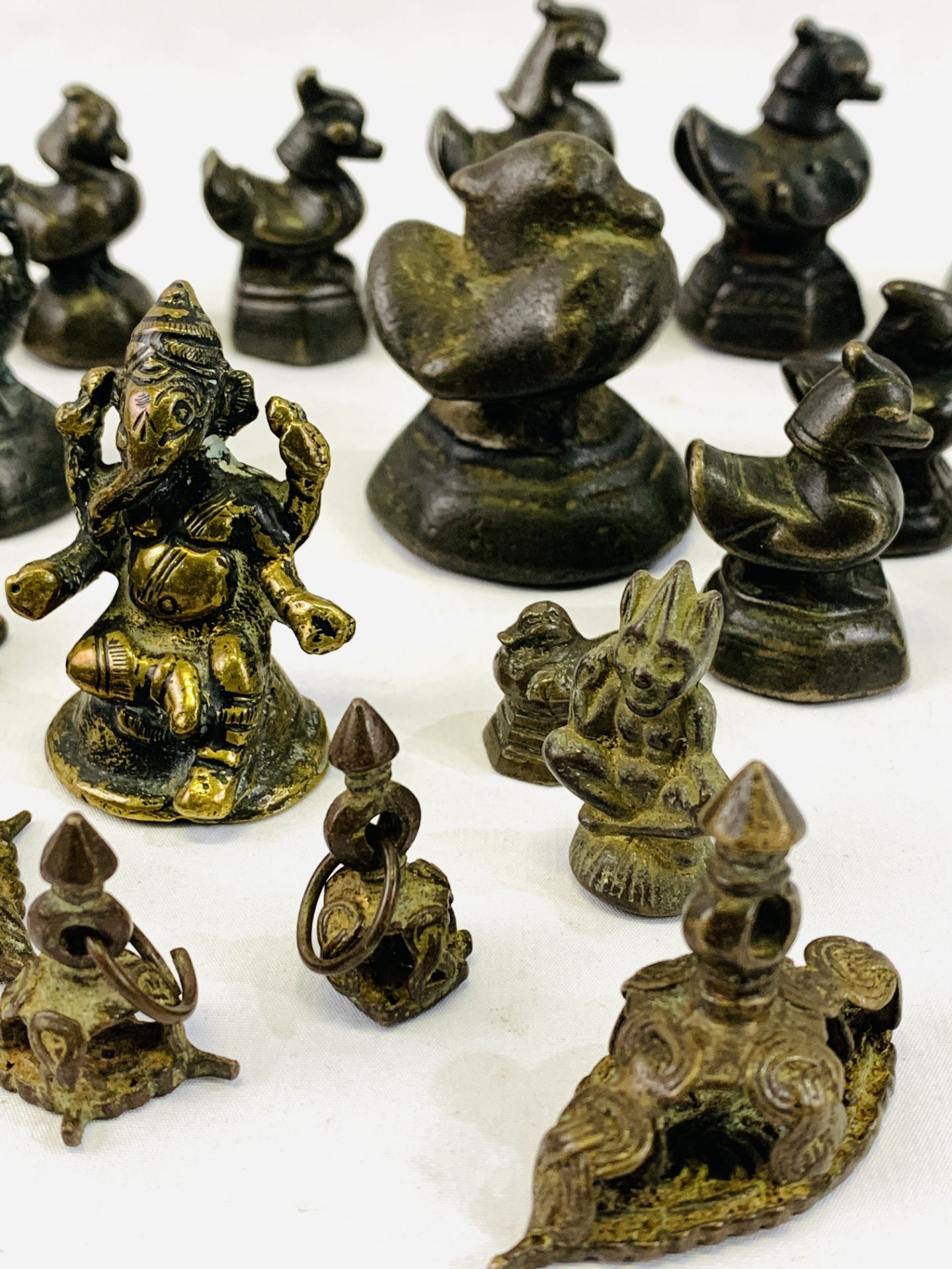 Twelve Chinese bronze opium weights - Image 6 of 7
