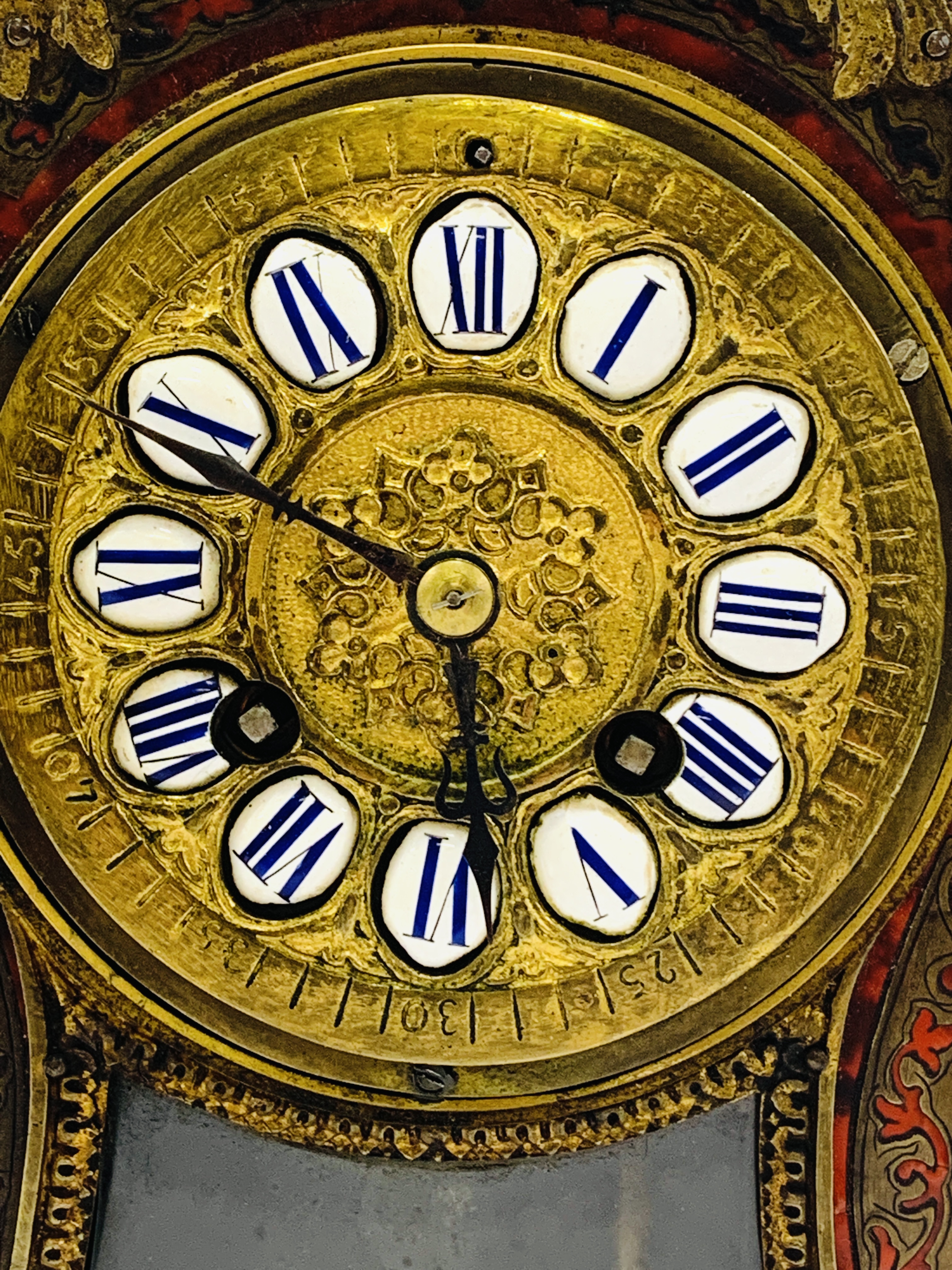 French boulle work mantel clock - Image 3 of 8