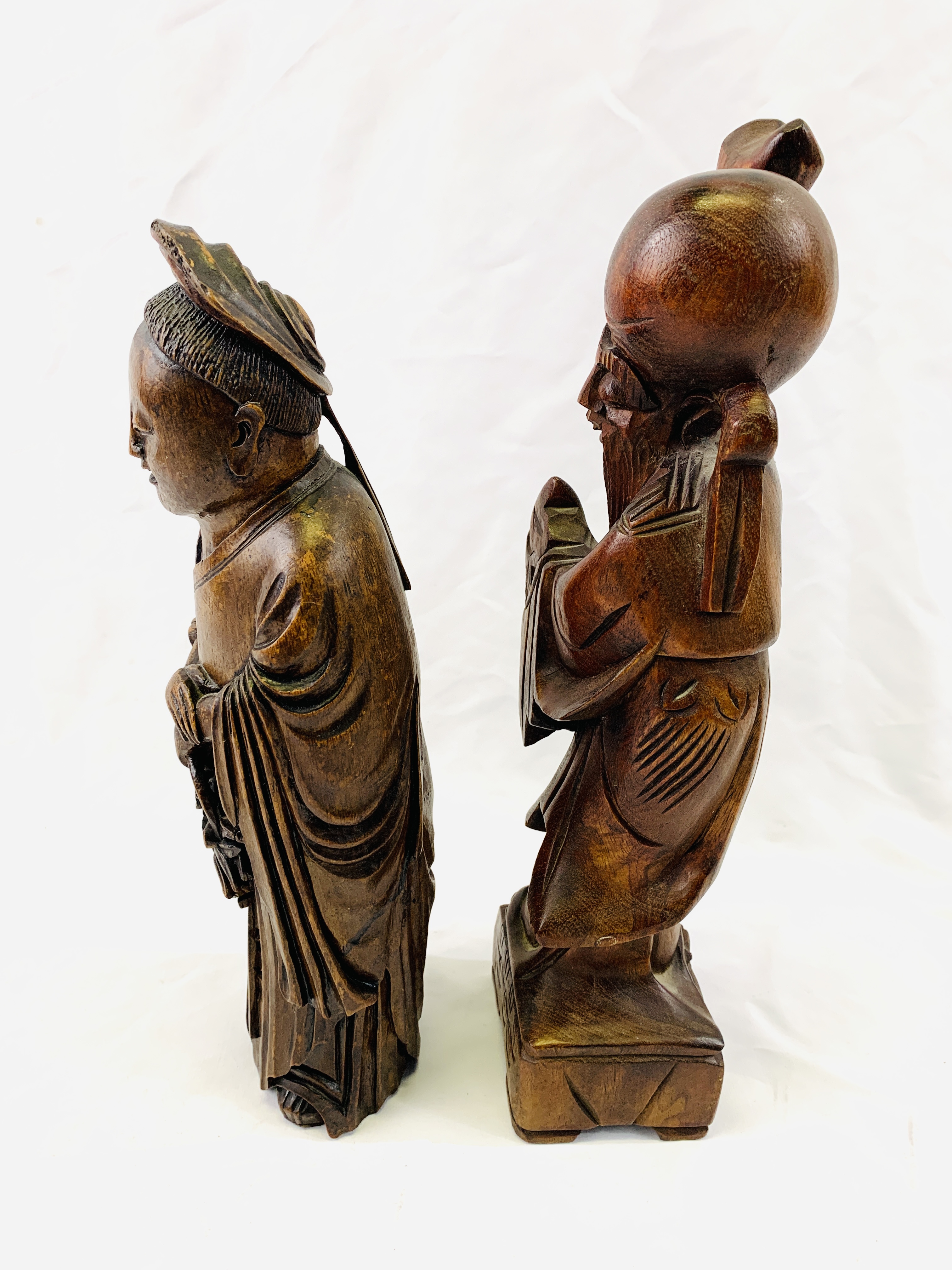Two carved Oriental figures - Image 4 of 4