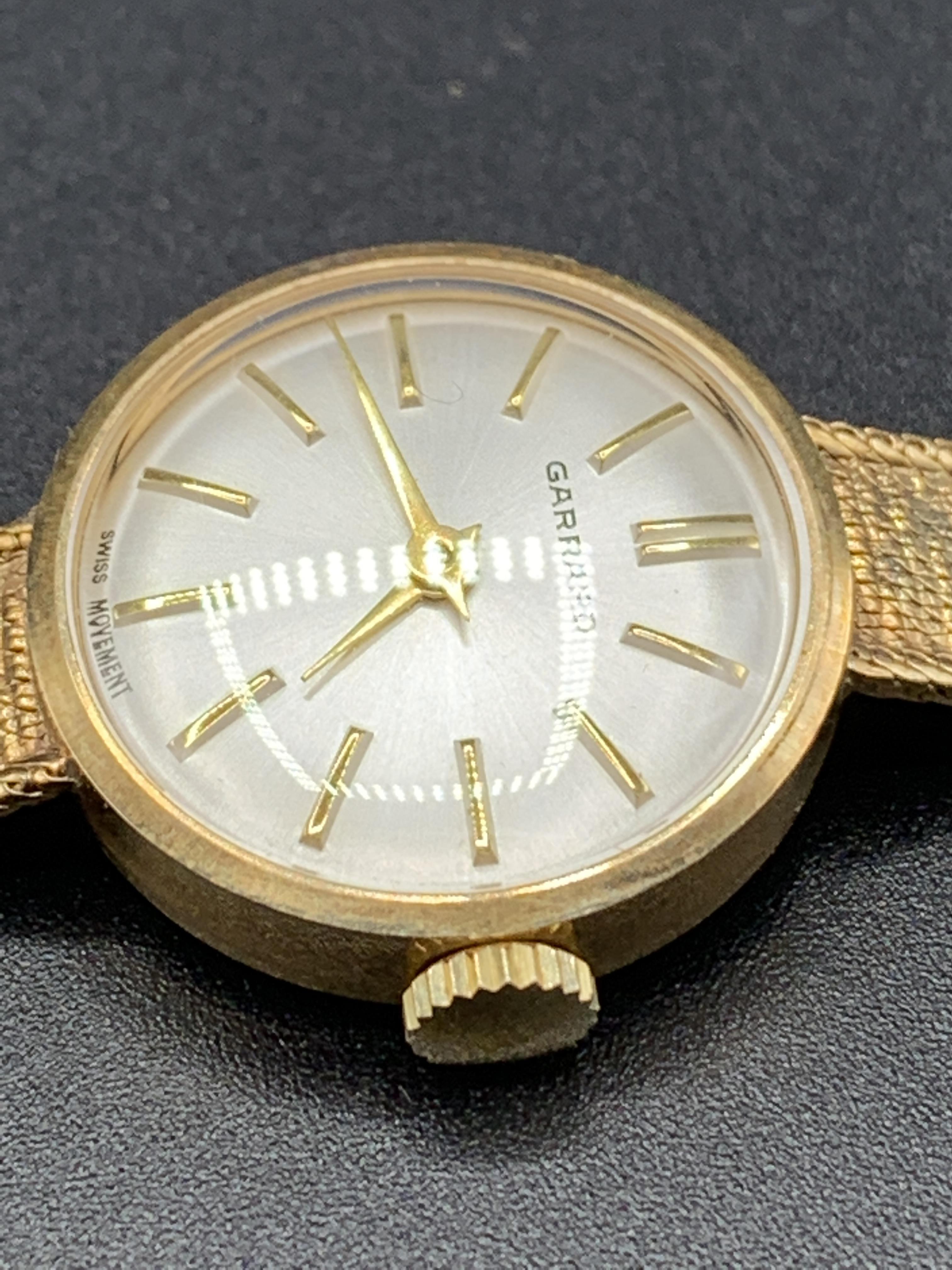 9ct gold case cocktail watch by Garrard on 9ct gold strap - Image 5 of 5