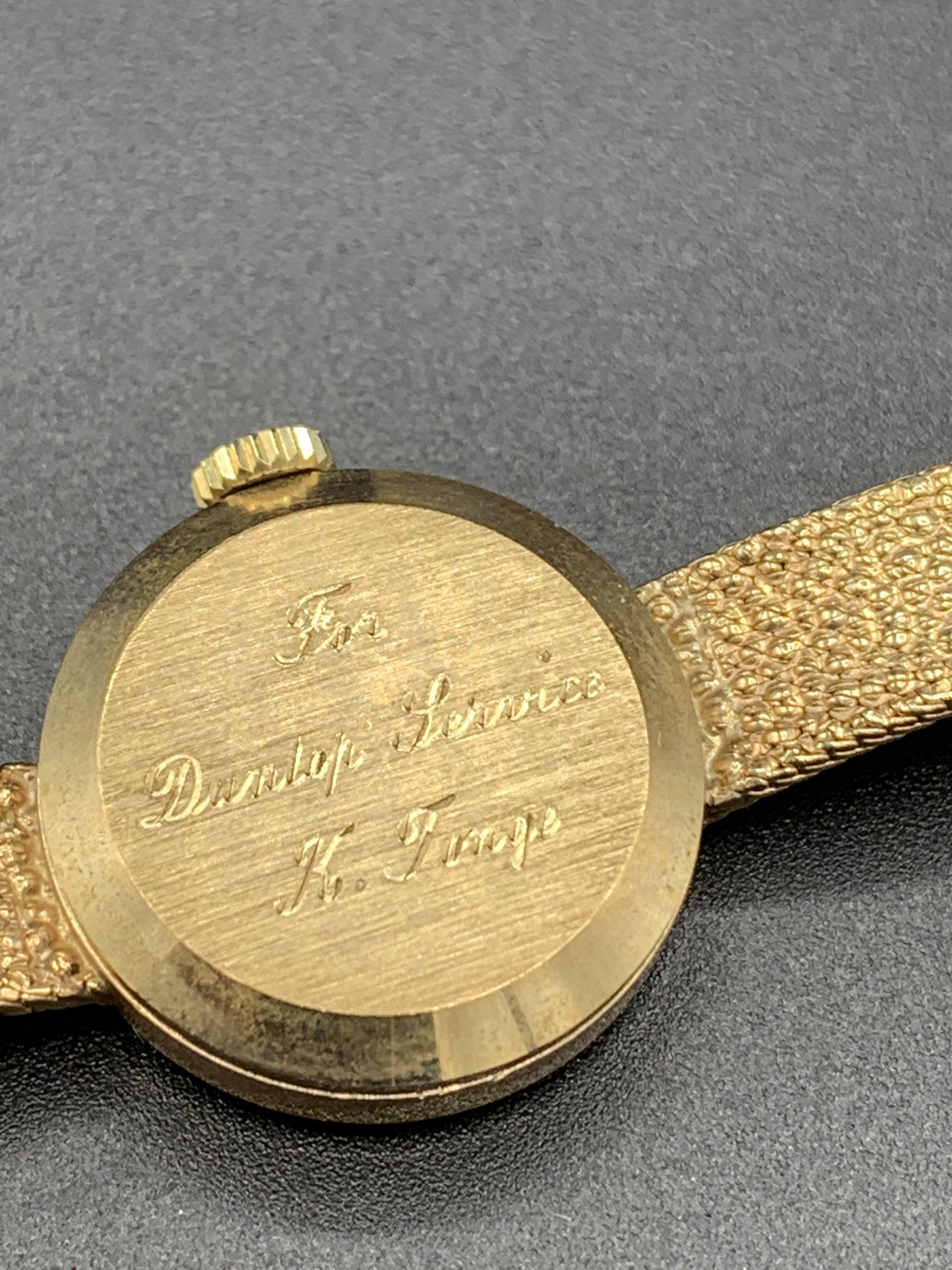 9ct gold case cocktail watch by Garrard on 9ct gold strap - Image 3 of 5