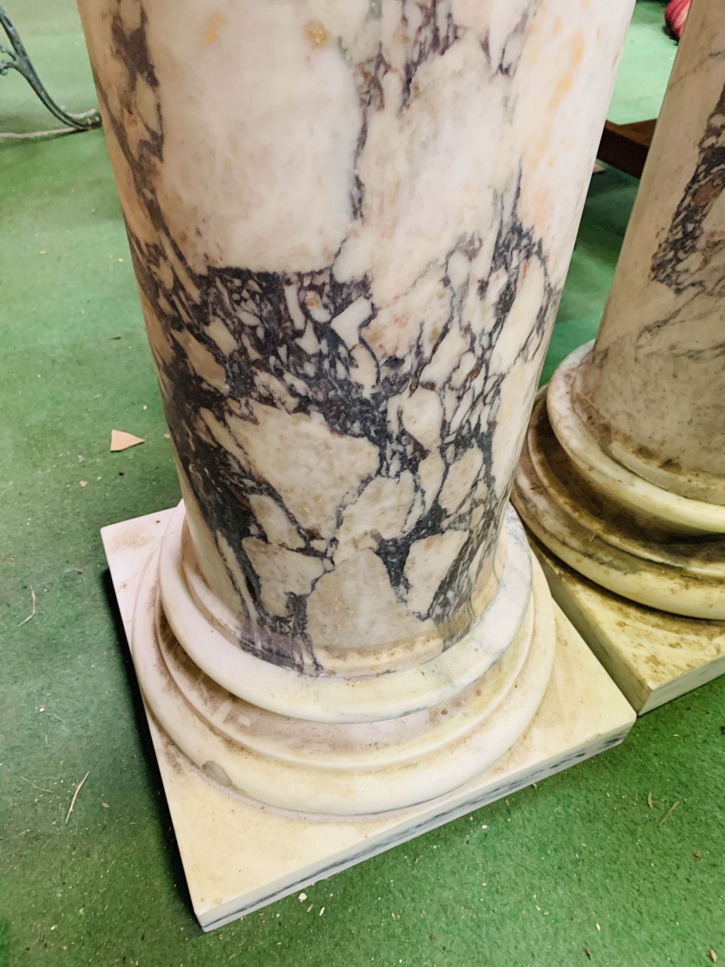 A pair of calacatta marble columns - Image 6 of 9