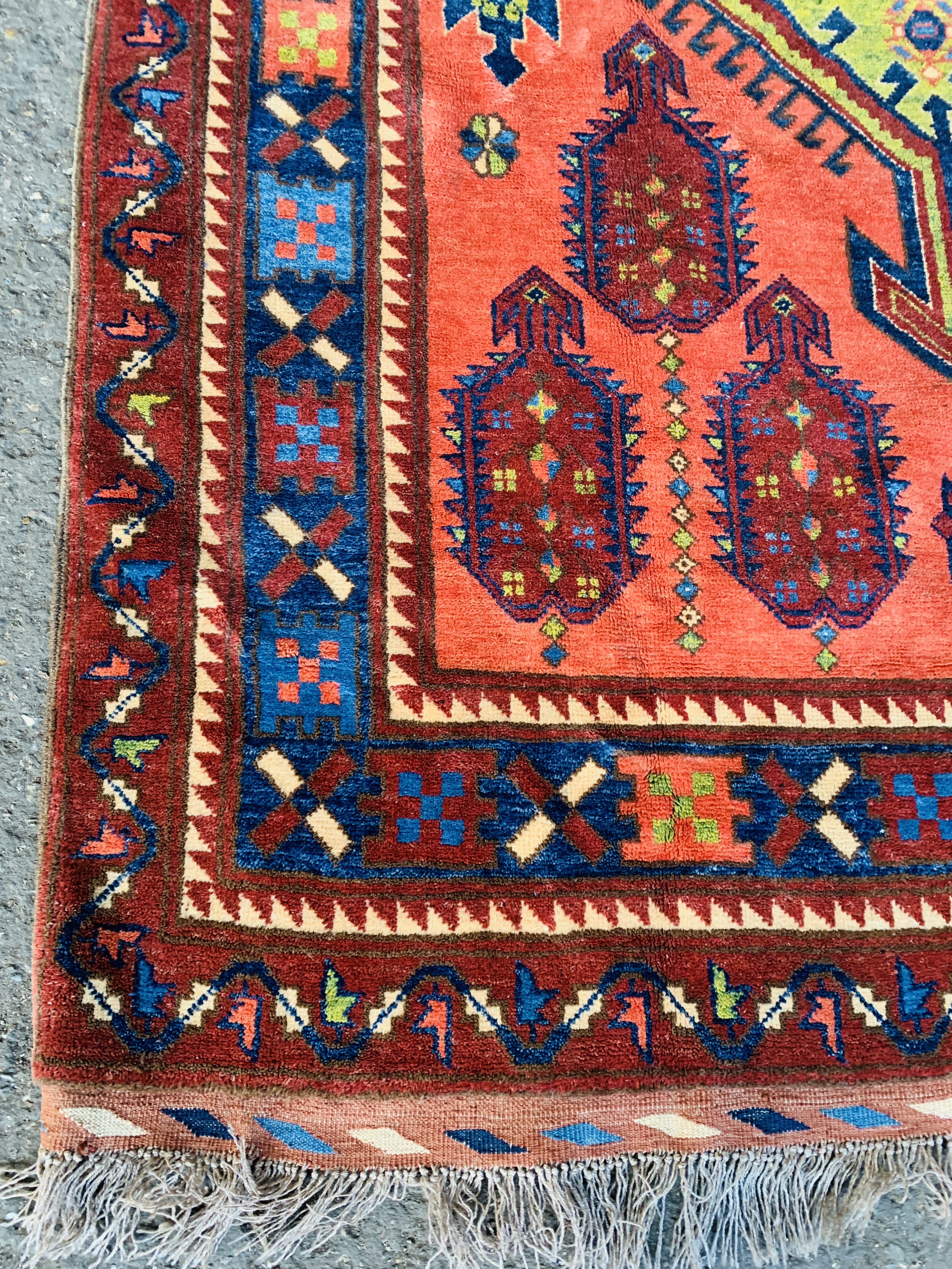 Red ground patterned rug - Image 3 of 4