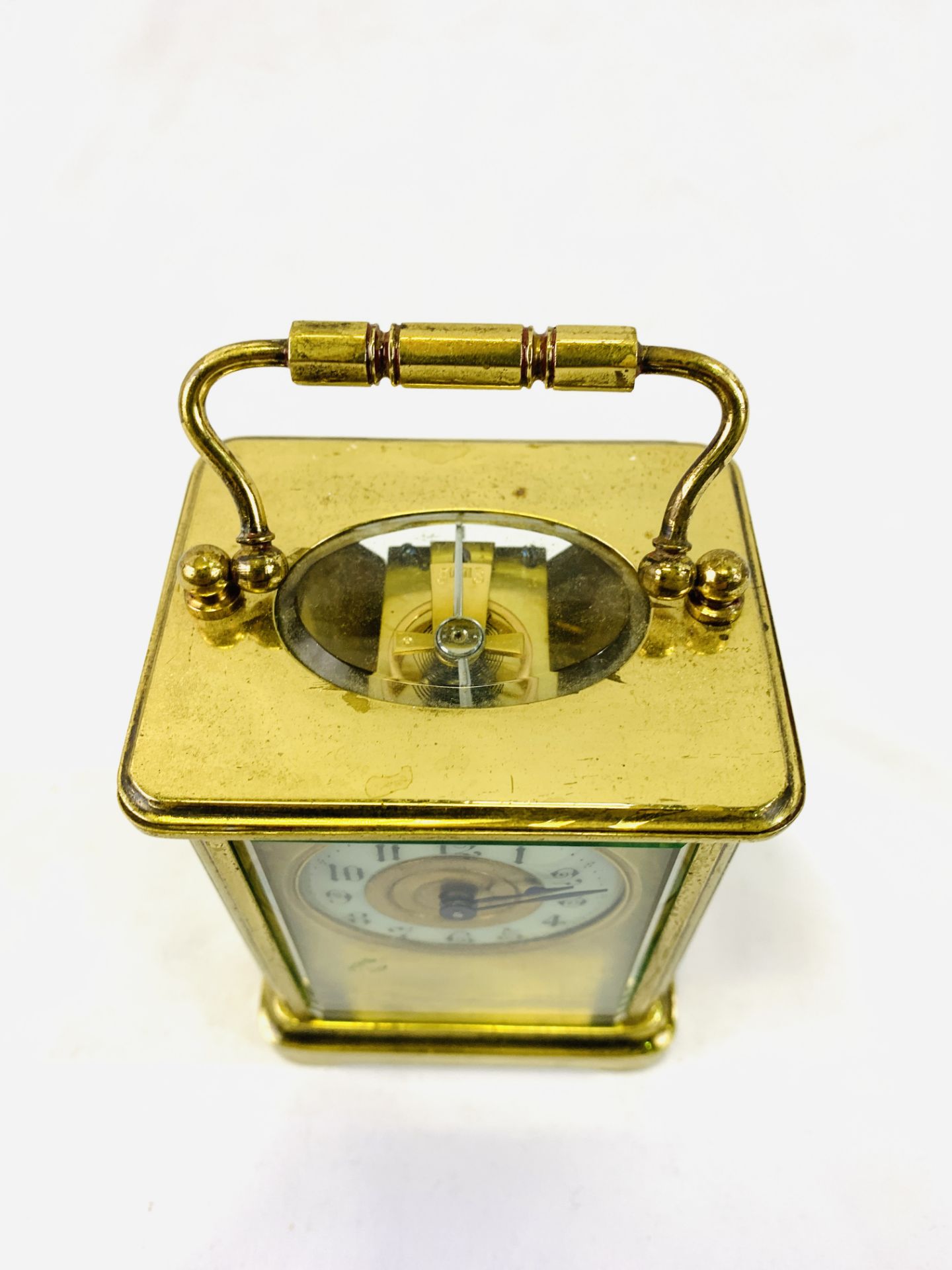 A brass carriage clock - Image 7 of 9