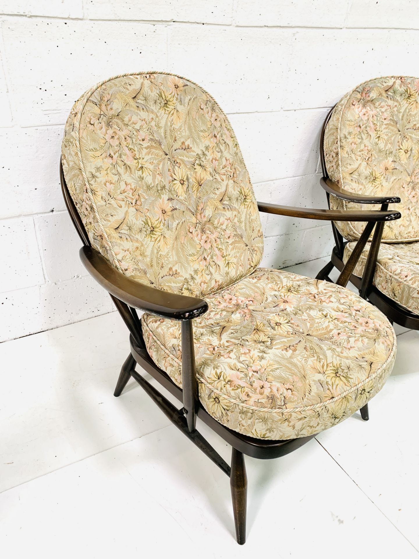 Pair of Ercol open armchairs - Image 2 of 5