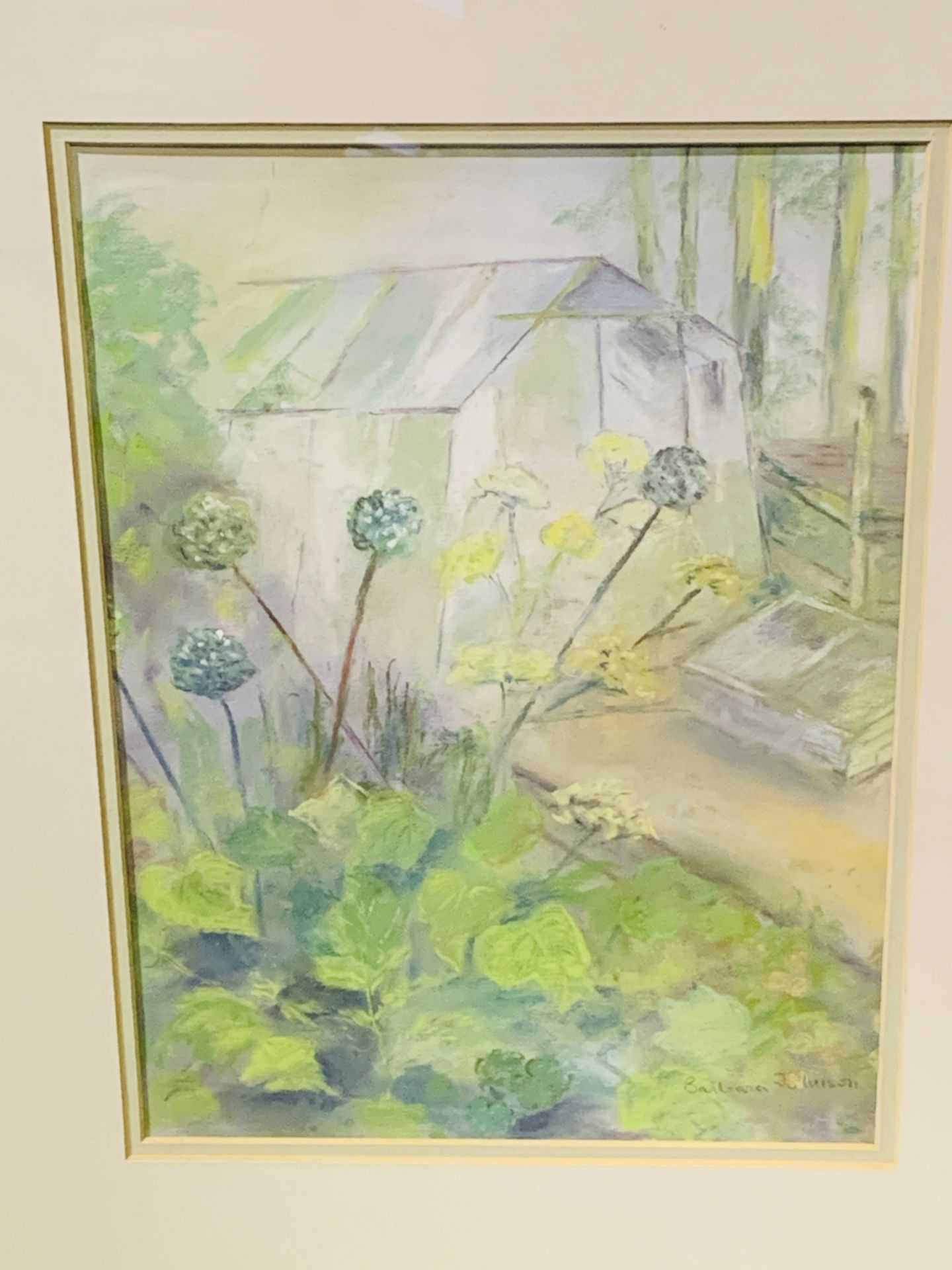 An oil on board of daffodils together with a pastel painting - Image 4 of 6