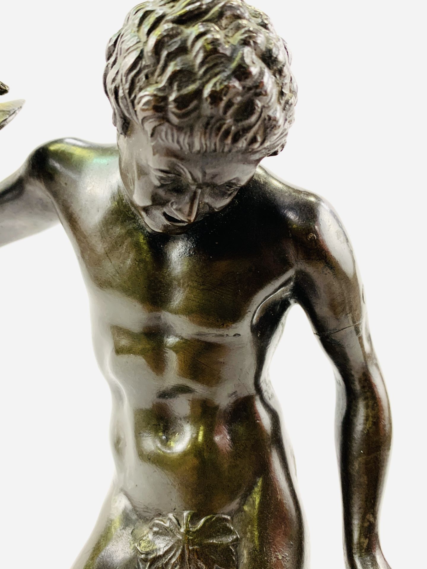Bronze figure of a dancing faun - Image 5 of 5