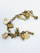 9ct gold charm bracelet