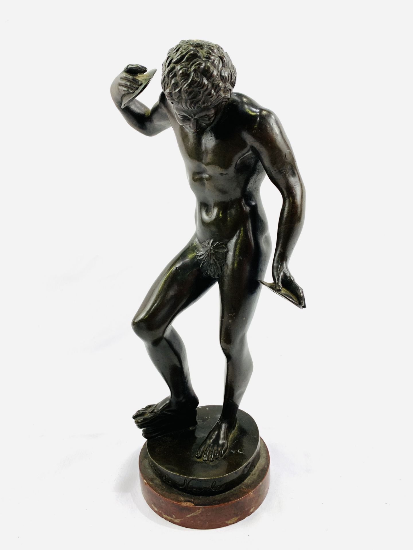 Bronze figure of a dancing faun - Image 2 of 5