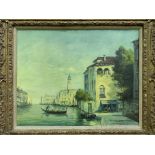 Oil on canvas of Venice, signed Ruther