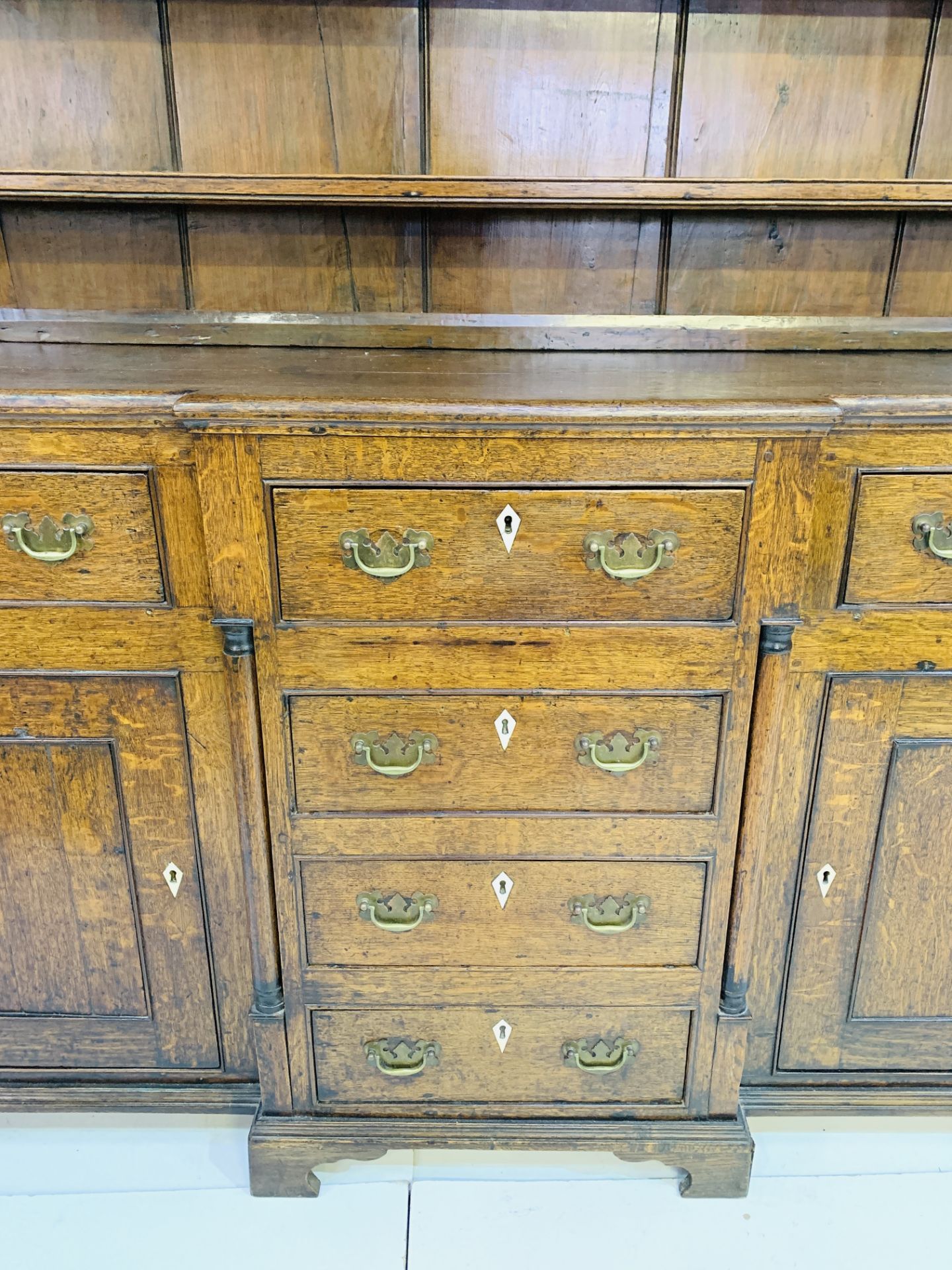 Georgian oak breakfront dresser - Image 9 of 12