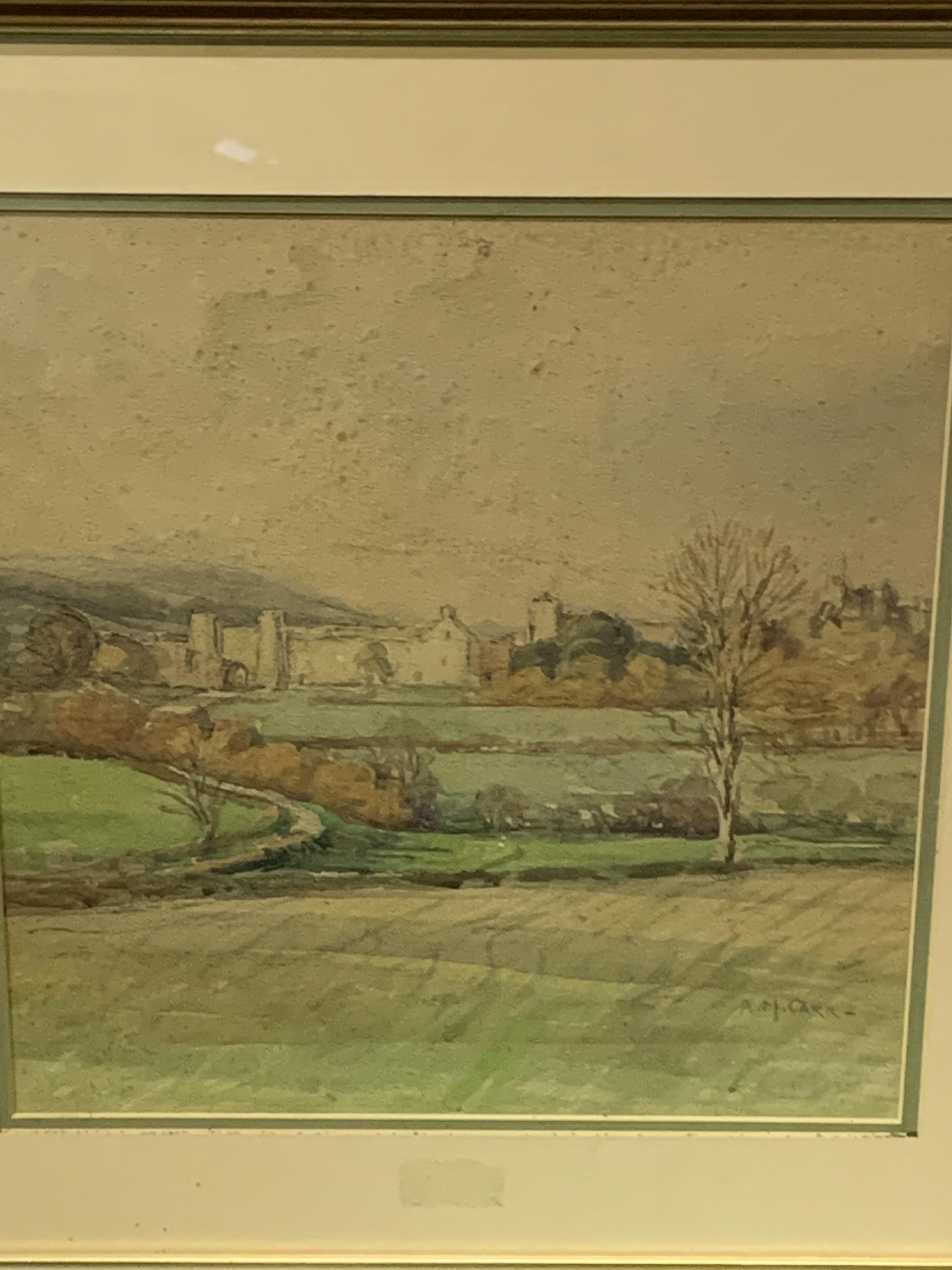 Two rural landscape watercolours by A.M. Carr and F.N. Colwell. - Image 2 of 4
