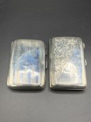 Two small hallmarked silver cigarette cases