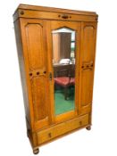 Oak Arts & Crafts wardrobe