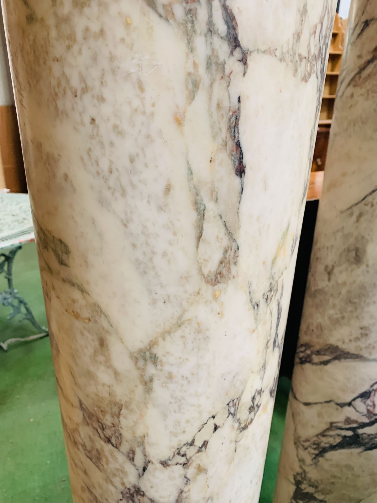 A pair of calacatta marble columns - Image 7 of 9