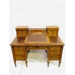 Late19th/early 20th century Jas. Shoolbred and Co. mahogany desk