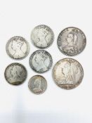 A quantity of Victorian silver coins