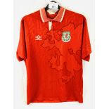 A signed Wales football shirt