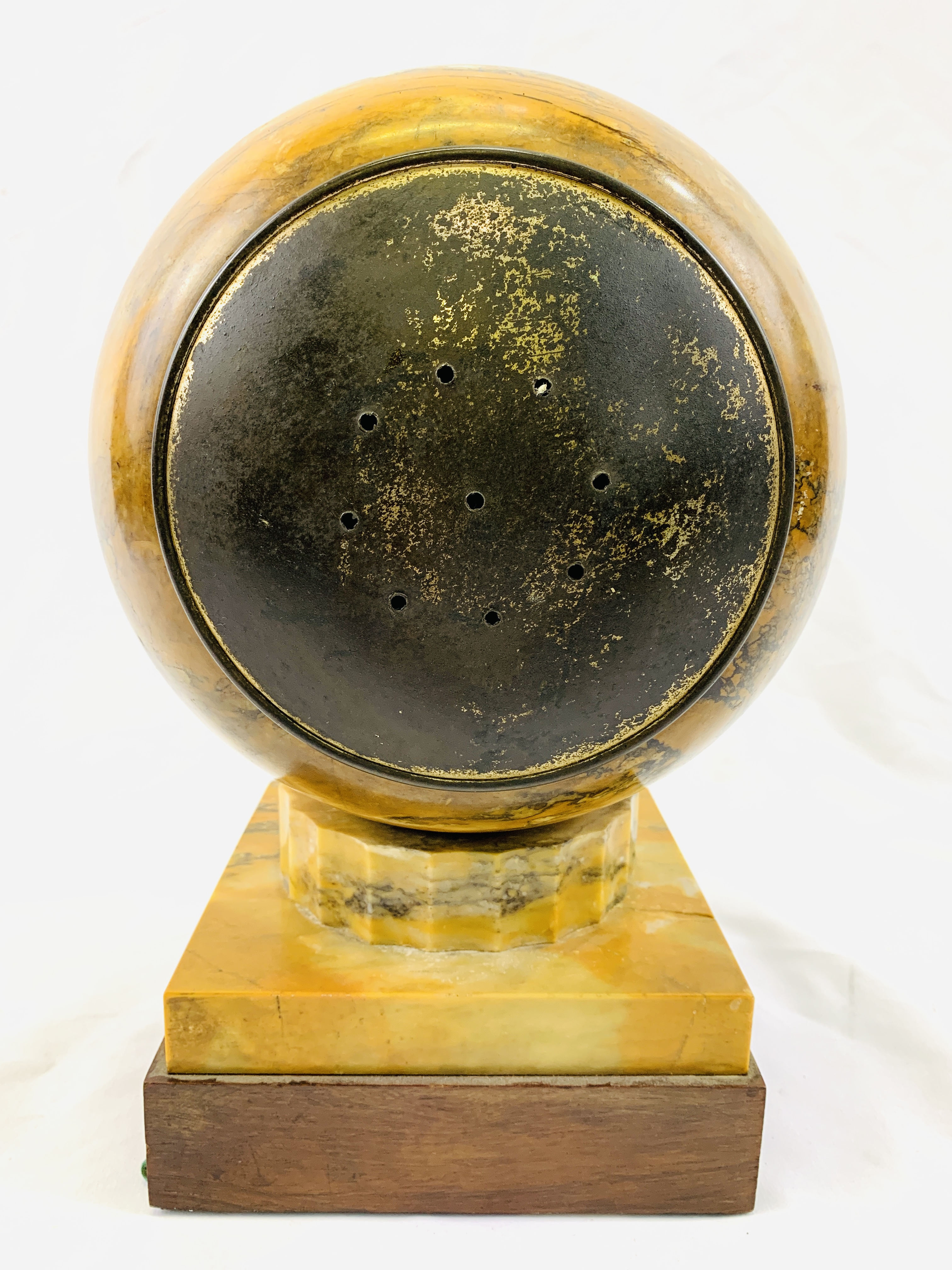 Early 20th century circular marble clock - Image 5 of 5