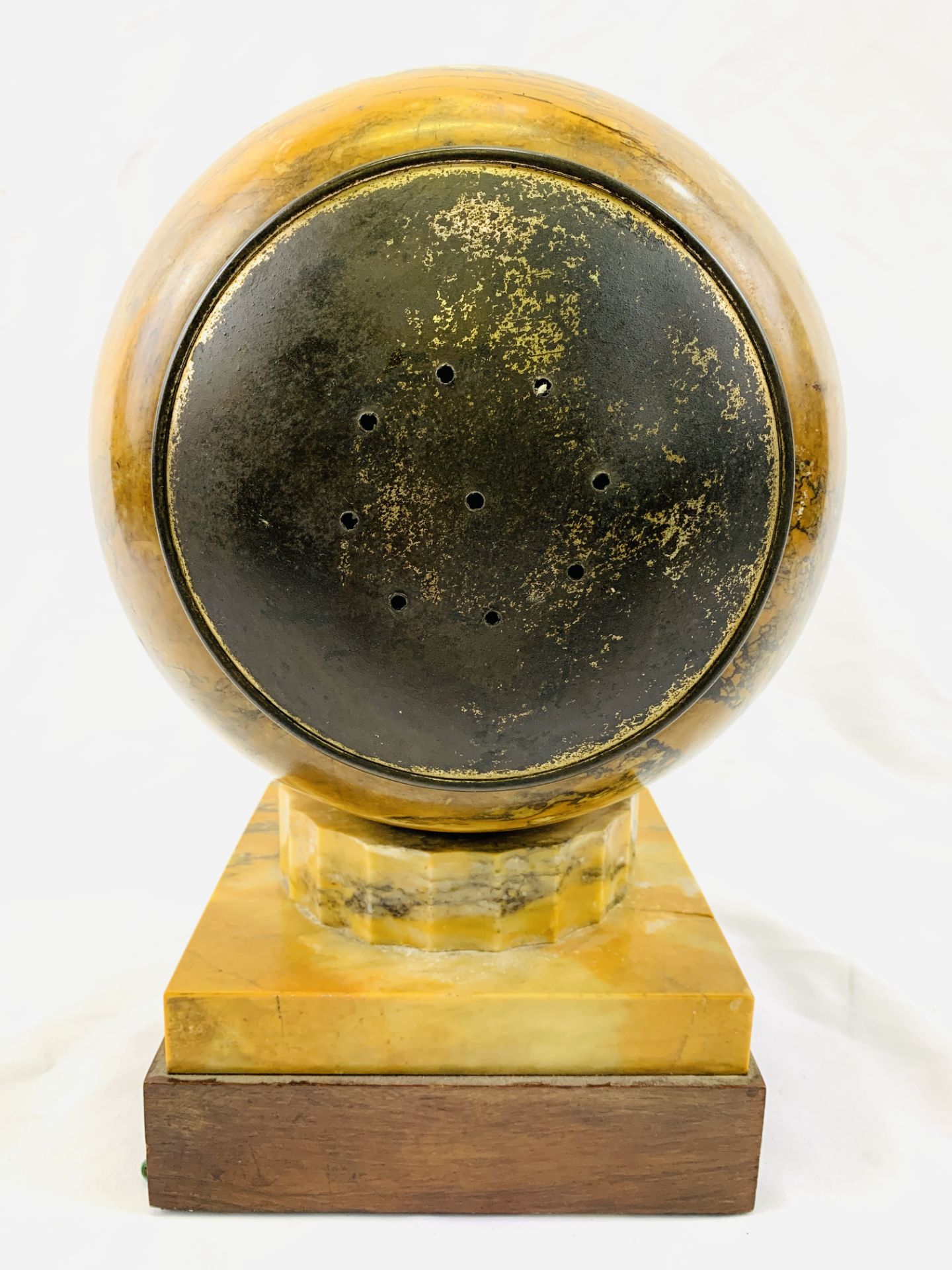 Early 20th century circular marble clock - Image 5 of 5