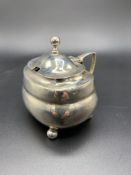Georgian hallmarked silver lidded pot