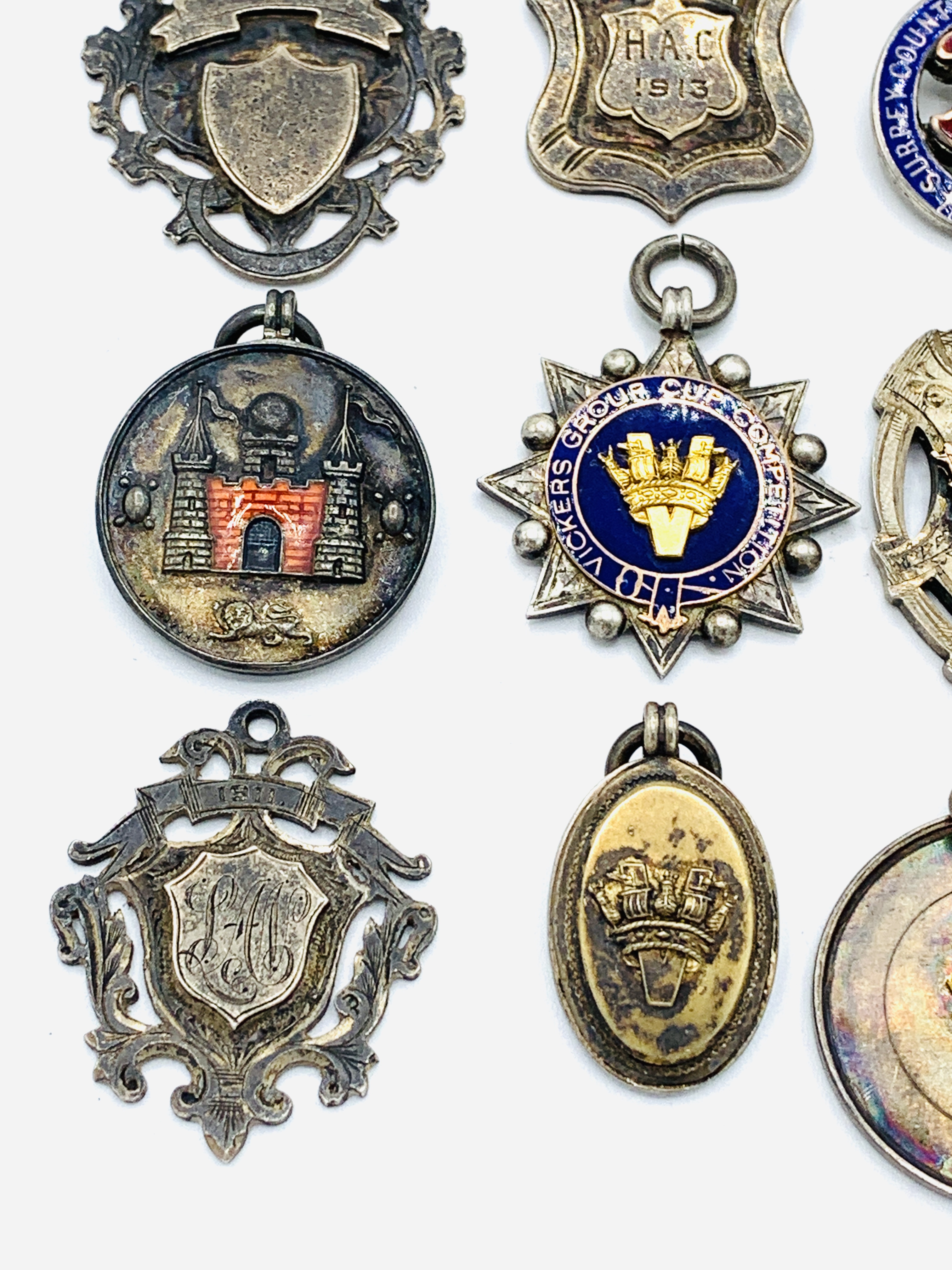 Sixteen hallmarked silver football related medals mainly from the 1920s - Image 3 of 6