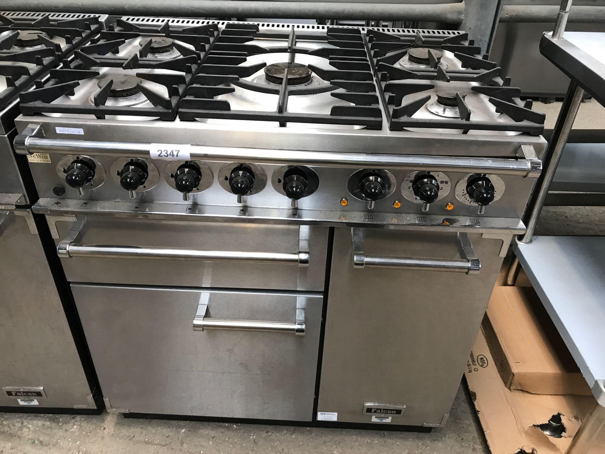 Falcon 5-ring dual fuel oven