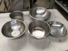 Mixing bowls x 7 and sauce pan x 1