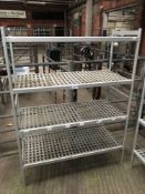 Four tier aluminium racking