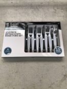 Twelve piece Russell Hobbs steak knife and fork set