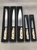 Five piece Broggi knife set