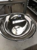 Large stainless steel mixing bowl