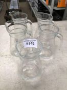 Glass jugs x 5