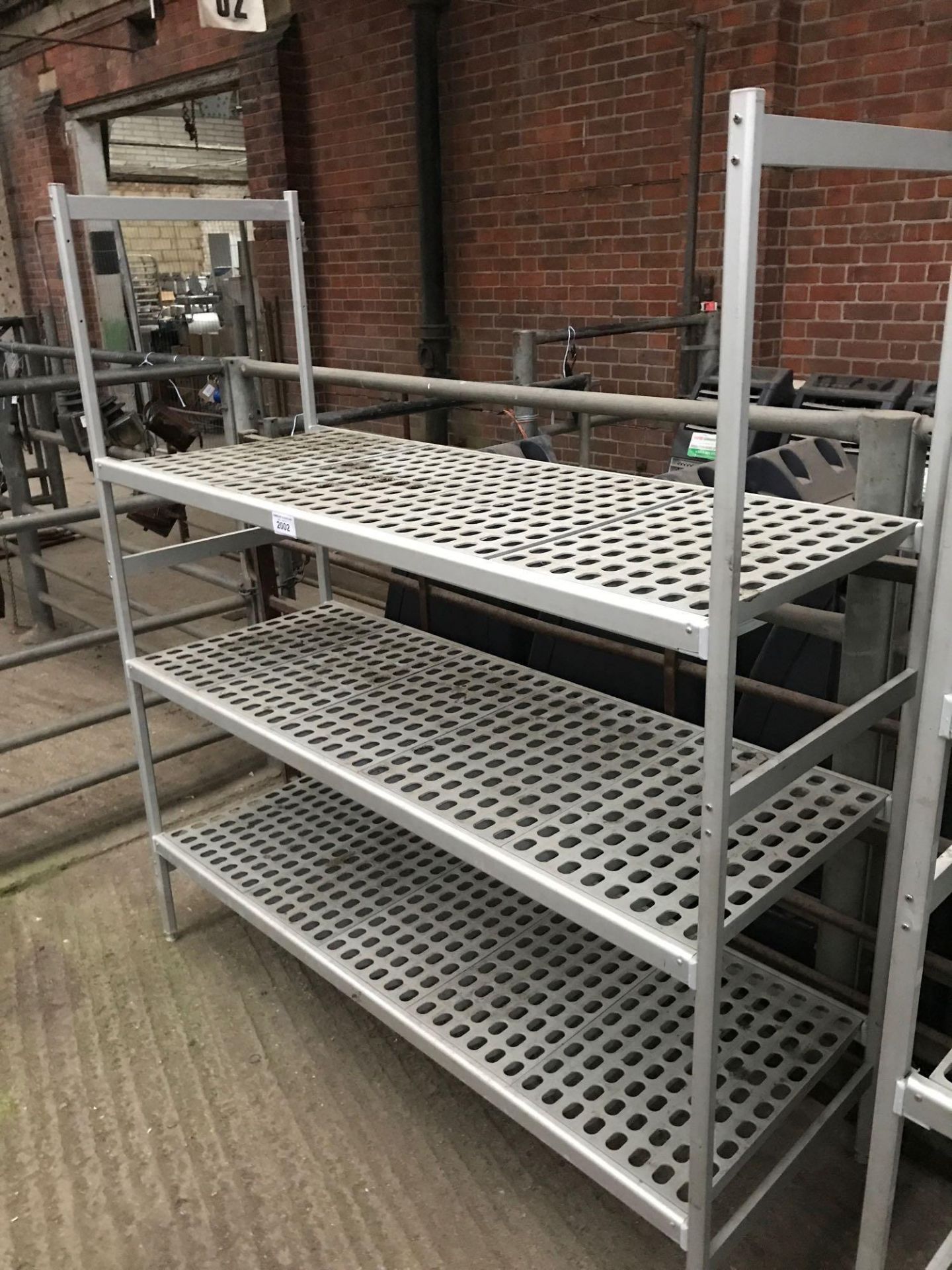 Three tier aluminium racking