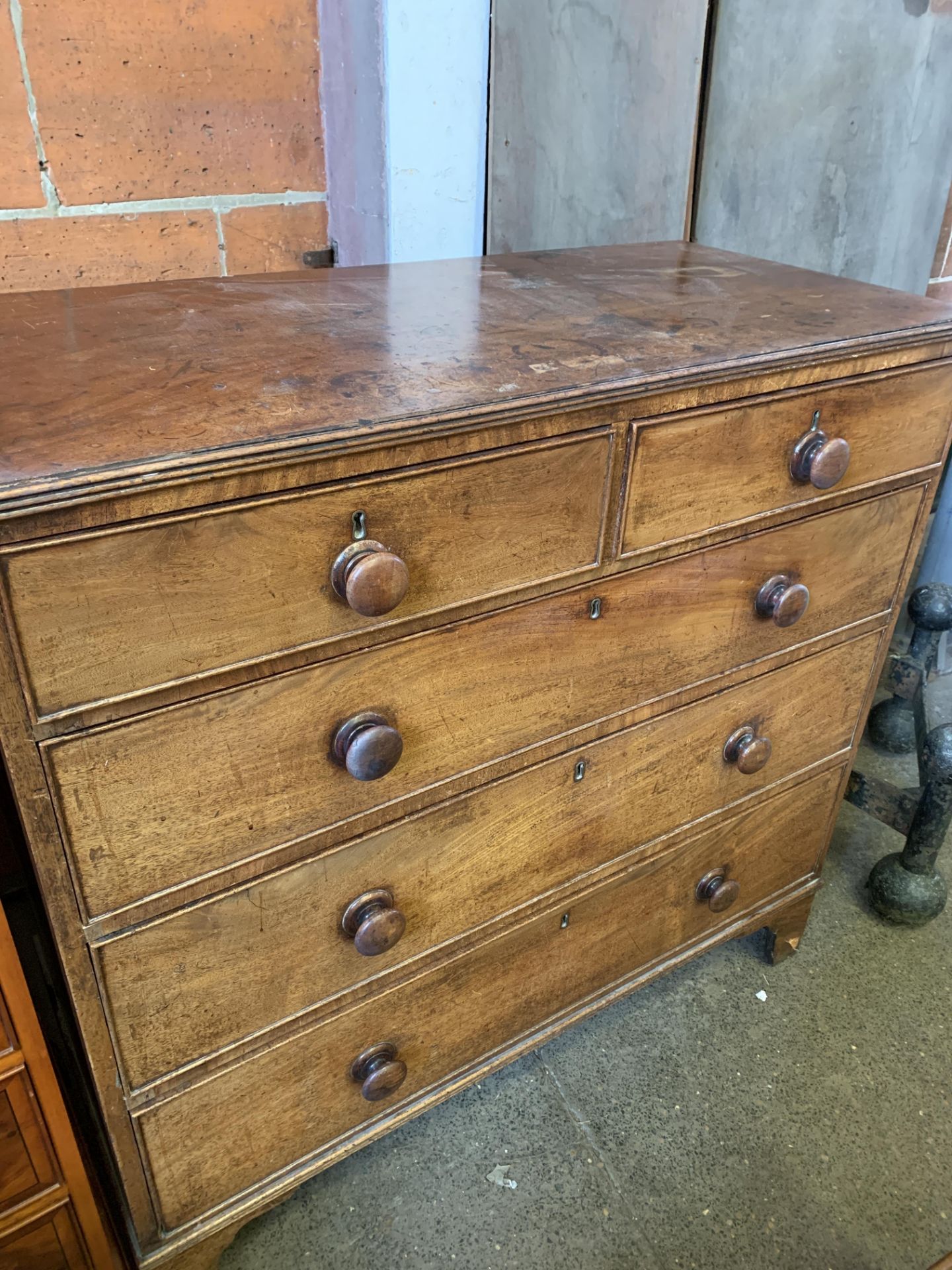 Victorian mahogany chest of 2 over 3 drawers - Image 3 of 4