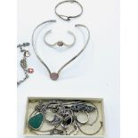 A quantity of mainly silver jewellery
